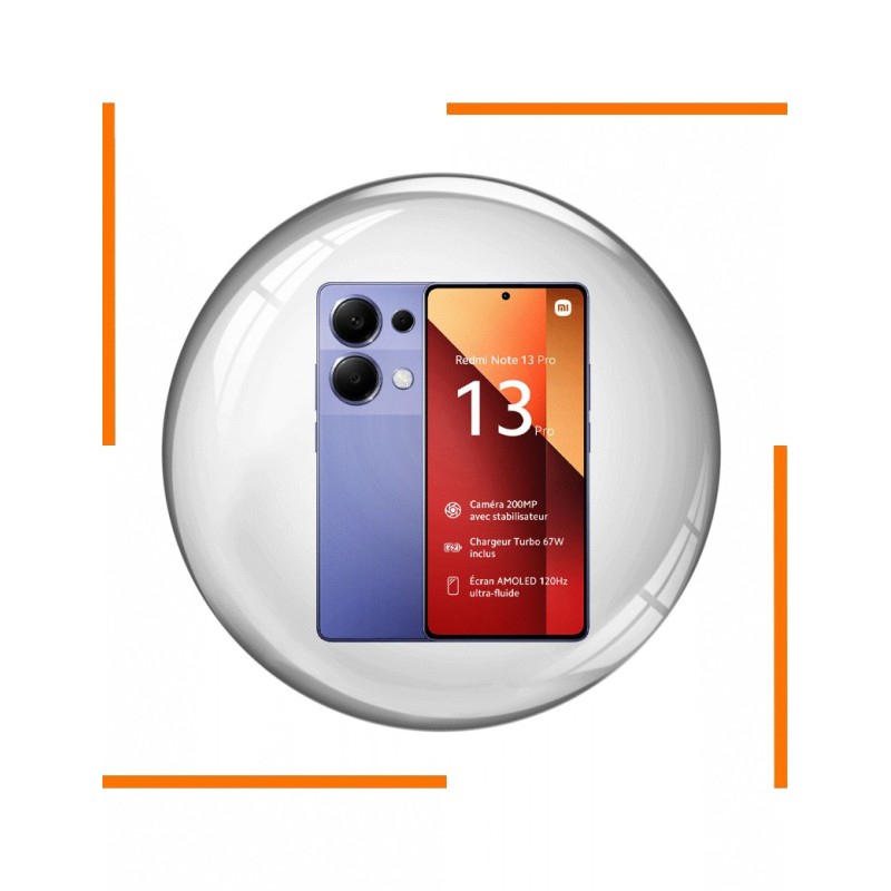 SMARTPHONE XIAOMI REDMI NOTE 13 PRO 8GO 256GO VIOLET au meilleur prix